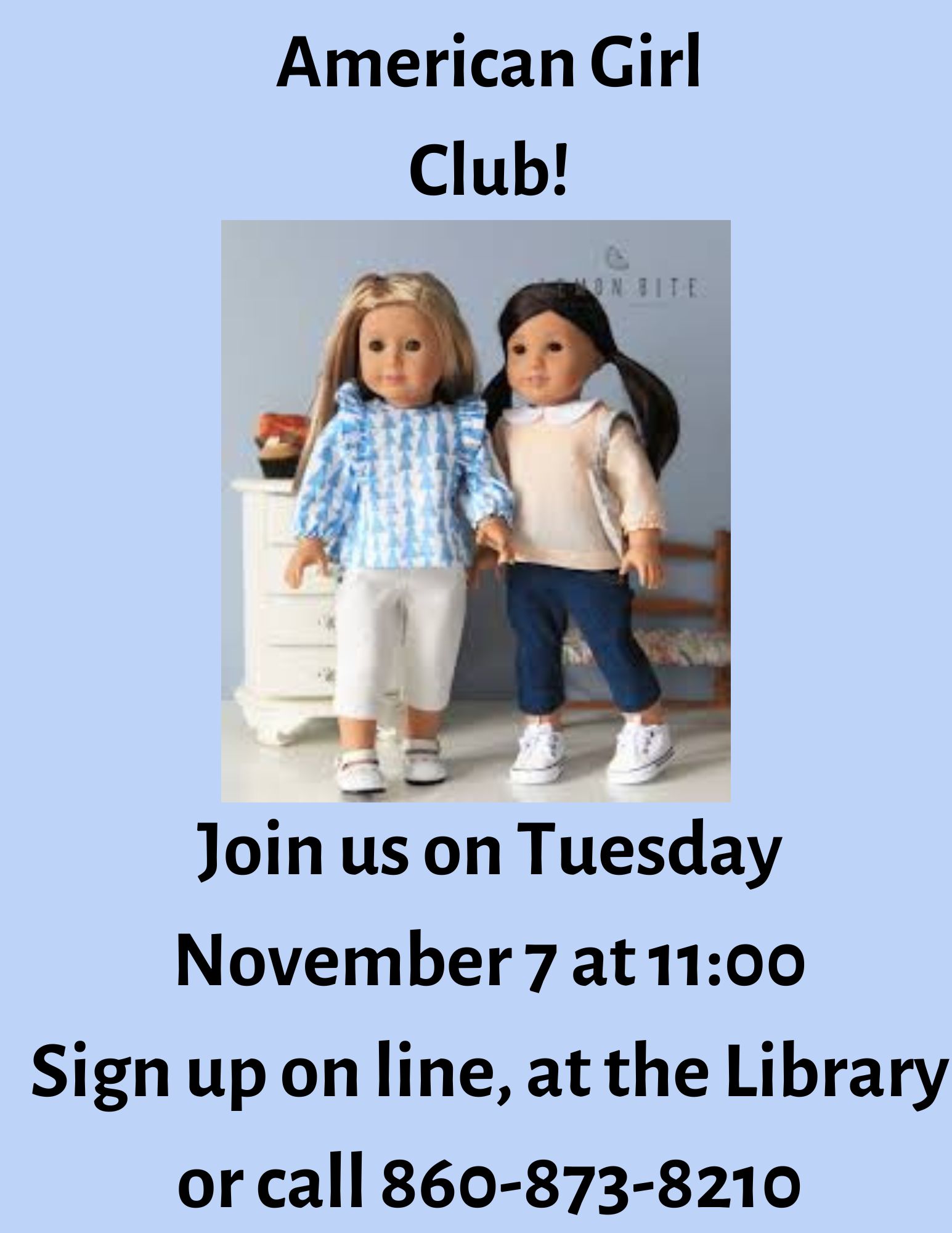 American Girl Club at the Rathbun Library