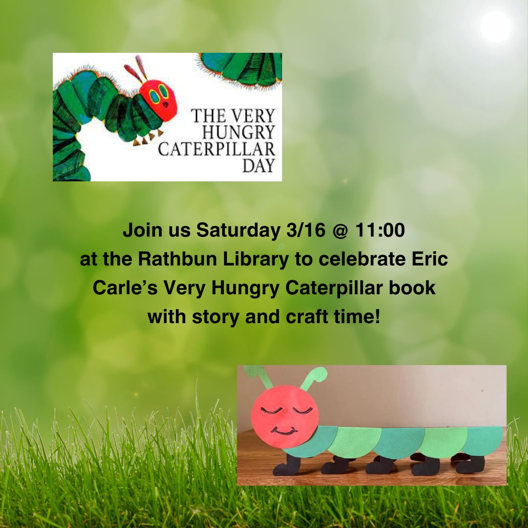 Come Celebrate Eric Carle’s Very Hungry Caterpillar With us!